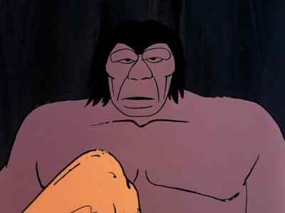 -lt's the caveman!
-Let's get out of here! - Scooby-Doo, Where Are You!