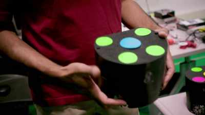 Lt's very identifiable, because its
pattern includes four green dots on top - Lo and Behold: Reveries of the Connected World