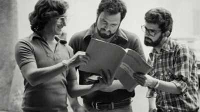Lucas:
It was very much that way, - Spielberg