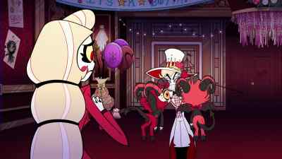 -[Lucifer] Chaaaarlie!!
-Hey, Da- - Hazbin Hotel
