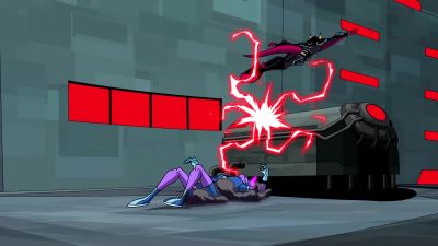 >> Lucky Girl: [ STRAINING ]
AAH! - Ben 10: Omniverse