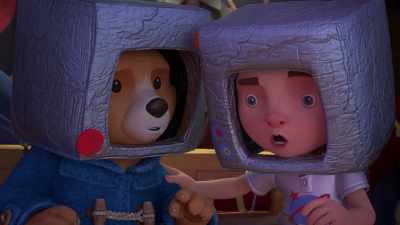 "Lucky" and he goes in.
Just like that! - The Adventures of Paddington