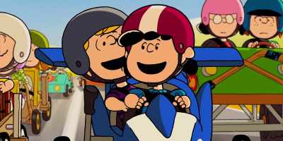 Lucy and Schroeder are holding onto first, - Snoopy Presents: Welcome Home, Franklin
