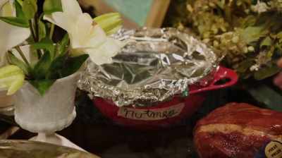 Lui's hot chicken salad,
Nutmeg's banana pudding. - At Home with Amy Sedaris