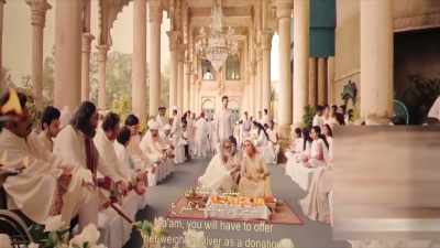 Ma'am, you will have to offer her
weight in silver as a donation. - Bhool Bhulaiyaa 2