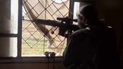 (machine gun blasts) - Heval