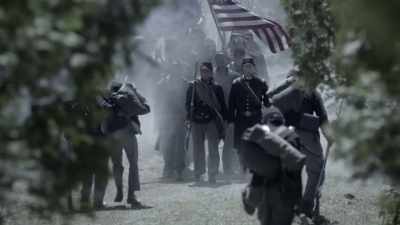 Mackowski: By the time Adams
and the 19th Massachusetts begin - Blood and Fury: America's Civil War
