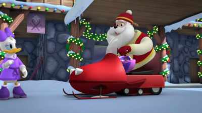Madame, maybe you'd like to
borrow this snowmobile? - Mickey and Minnie Wish Upon a Christmas
