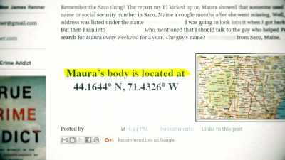 [Maggie] As if there wasn't
already enough intrigue - The Disappearance of Maura Murray