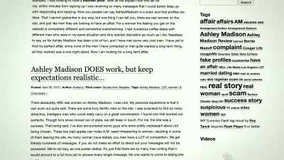 MAGGIE: I discovered
that Ashley Madison - The Ashley Madison Affair