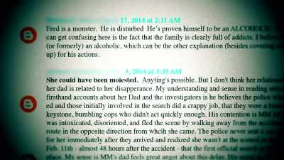 [Maggie] I've read shocking
allegations about Maura's father - The Disappearance of Maura Murray