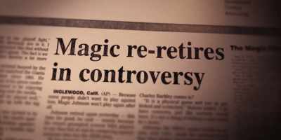 Magic Johnson's comeback
is over before it began. - They Call Me Magic