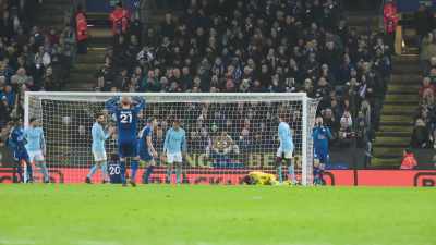 Mahrez curling it in
from the right hand side - All or Nothing: Manchester City