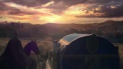 [ Majestic music plays ] - Knightfall