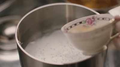 Make sure your cup is
as near to the surface - Nigella: At My Table