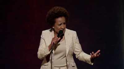 Makes you say sorry 
all the damn time for no reason. - Wanda Sykes: Not Normal