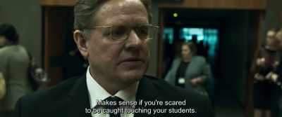 Makes sense if you're scared
to be caught touching your students. - The Marco Effect