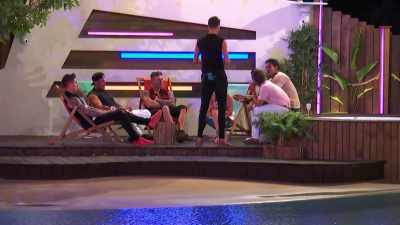 MAN: But your arguments...
Your arguments rhyme, like, - Love Island