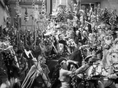 (man) Caesar! Hail! (man # 2) Hail, Caesar! - Cleopatra