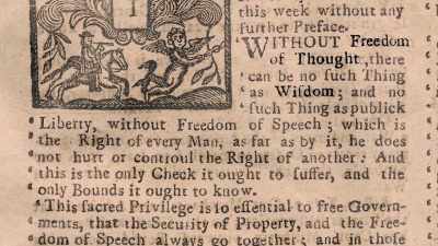 Man as Franklin:
Without Freedom of Thought, - Benjamin Franklin
