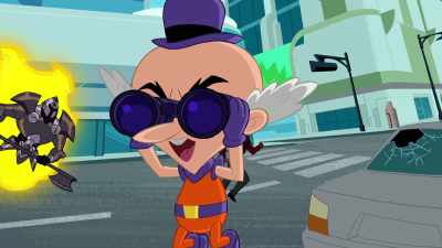 - (MAN GASPING)
- (LAUGHS) - Justice League Action