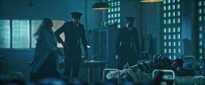[MAN GROANING
AND RETCHING] - Inmate Zero