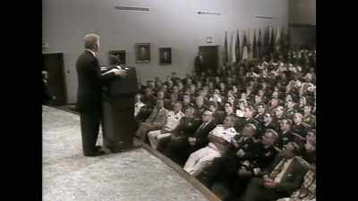 MAN:
He has adopted a version
of the policy known as, - Leavenworth