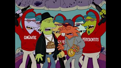 MAN:
Hey, you low-life degenerates, - The Simpsons