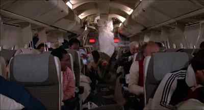 MAN: I smell gas!
The plane's gonna explode! - The Concorde    Airport '79