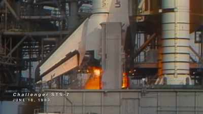 [man] Ignition, and liftoff. - Challenger: The Final Flight