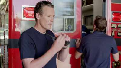 Man in his mid 50s with chest
pains requesting an ambulance. - An Hour Behind