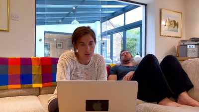 -[man] Lucy.
-[groans] - Staged