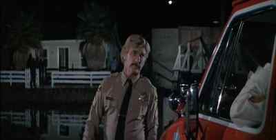 Man on radio:
Code 3, use caution. - Mother, Jugs & Speed