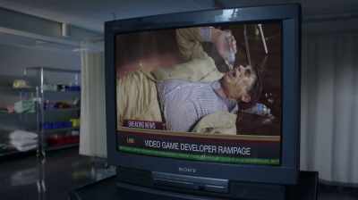 [MAN ON TV]
Today, Highcroft Electronics - Bigger Fatter Liar