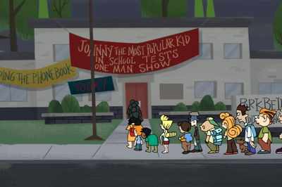 MAN OVER PA:
Hurry, come see Johnny Test, - Johnny Test