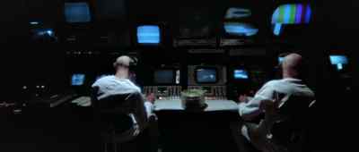 MAN OVER SPEAKER: Vehicle entering
a restricted-access expressway. - THX 1138
