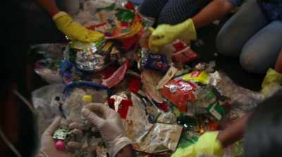   Man: Right now, we are having
          a brand audit - The Story of Plastic
