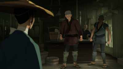 [man scoffs] - BLUE EYE SAMURAI