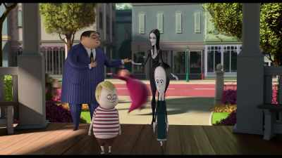 -(MAN SCREAMING)
-(KITTY ROARS) - The Addams Family