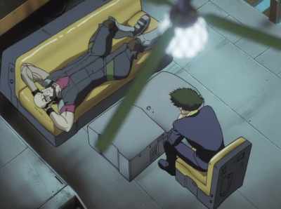 Man... she's taking
a shower in our shower. - Cowboy Bebop
