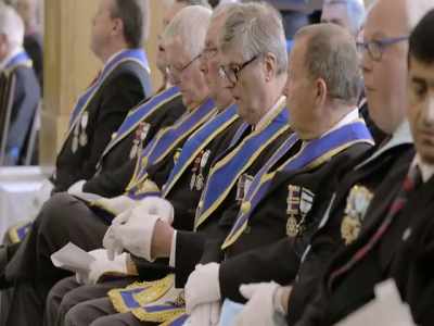 [man shouting indistinctly] - Inside the Freemasons