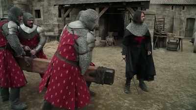 [ Man shouts indistinctly ] - Knightfall