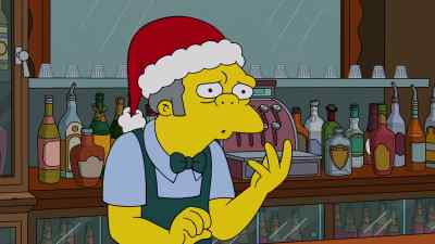 Man, that was close.
How deep is that thing, anyway? - The Simpsons: O C'mon All Ye Faithful