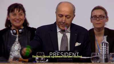 MAN: THE PARIS CLIMATE
AGREEMENT HAS BEEN REACHED. - Before the Flood