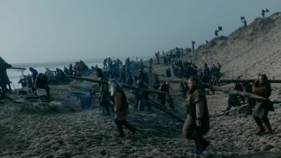[man] Tie it down
or the wind will take it! - Vikings