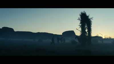 (MAN URGING HORSE) - Surrounded