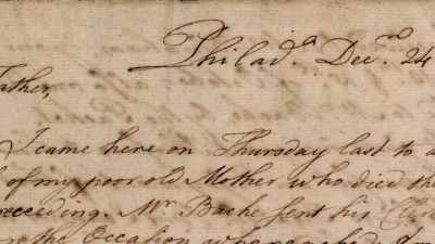 Man as William Franklin:
Philadelphia, December 24, 1774. - Benjamin Franklin