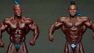 Mandatories,
or compulsory poses, - Breaking Olympia: The Phil Heath Story