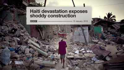 Many survivors pointed
to poorly-made concrete - This Giant Beast That is the Global Economy