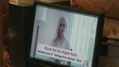 - "March..."
- "For Our Rights." - Borat Subsequent Moviefilm